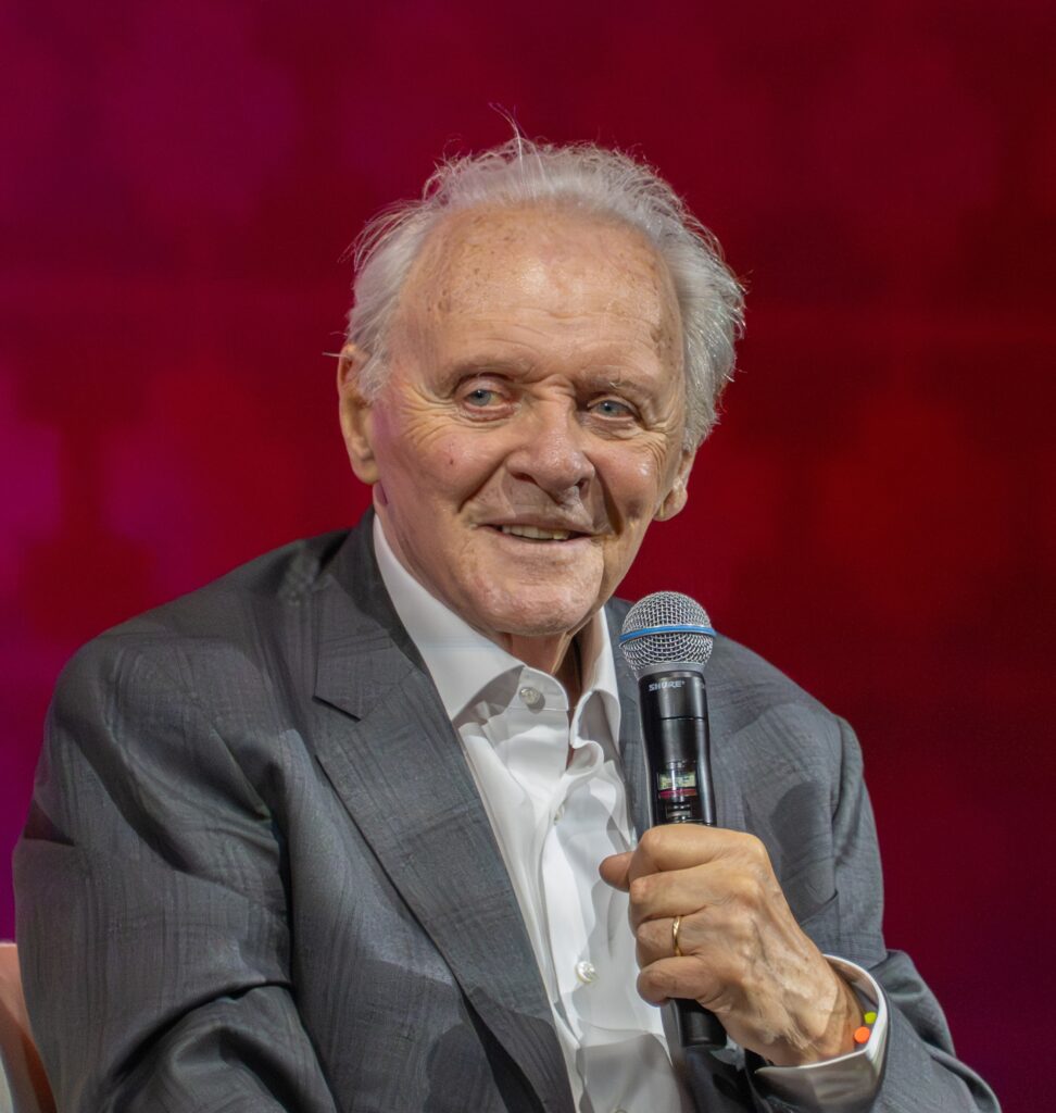 Portrait of Anthony Hopkins.