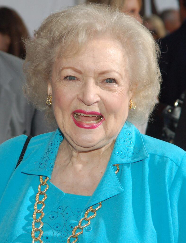Portrait of Betty White.