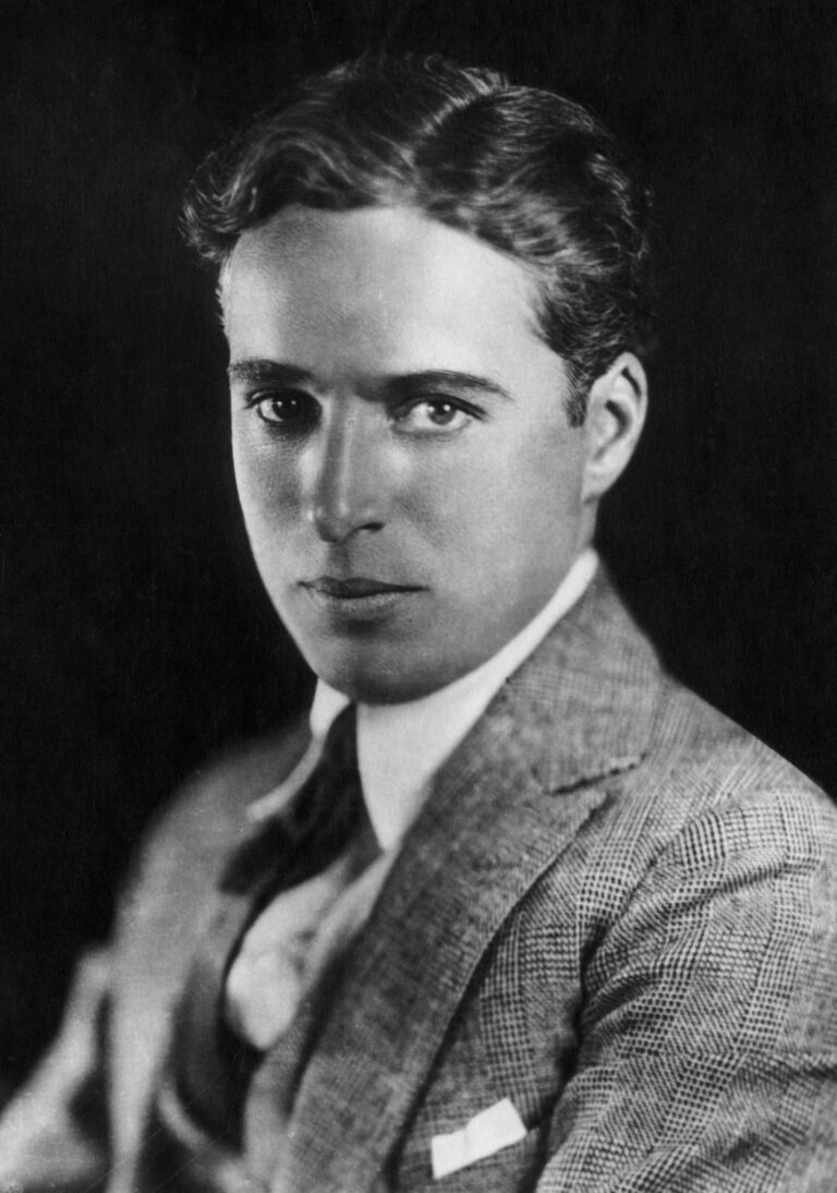 Portrait of Charlie Chaplin.
