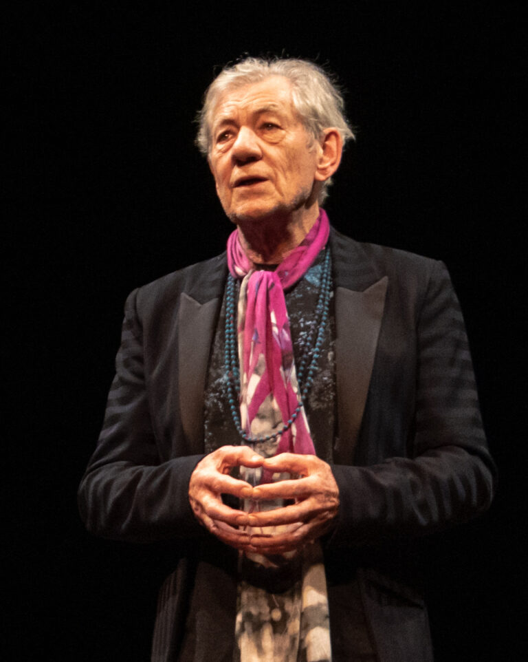 Portrait of Ian McKellen.