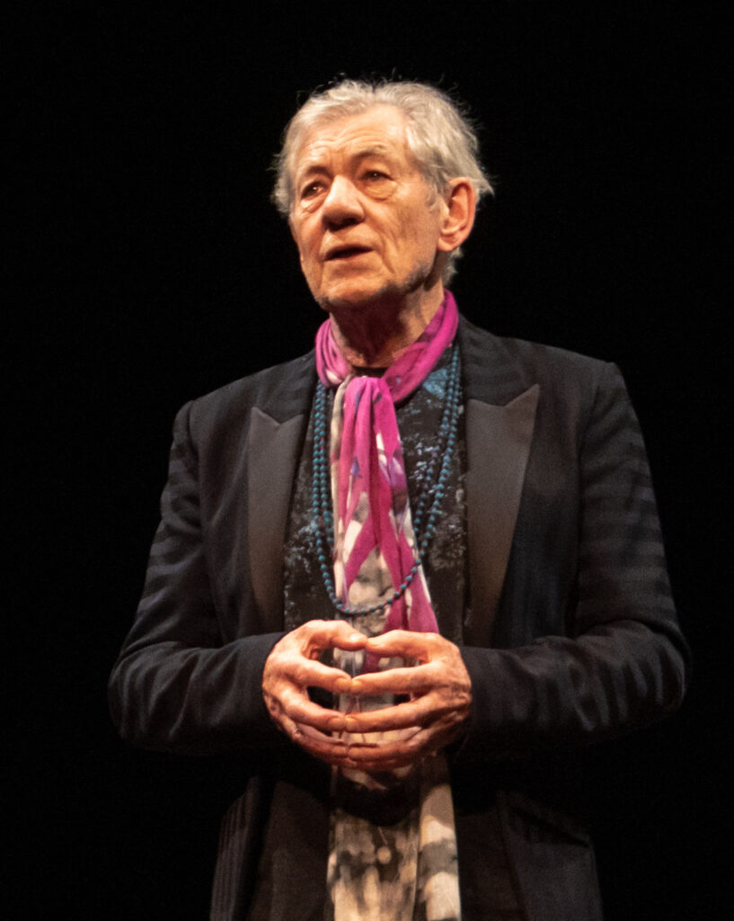 Portrait of Ian McKellen.