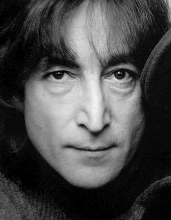 Portrait of John Lennon.