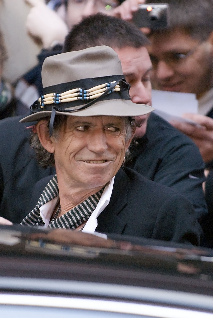 Portrait of Keith Richards.