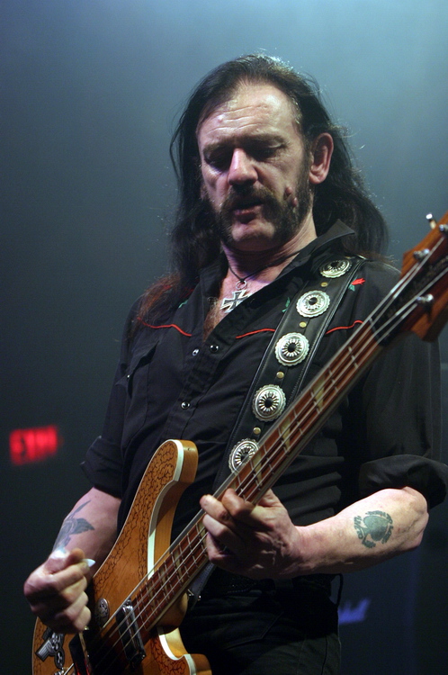 Portrait of Lemmy Kilmister.