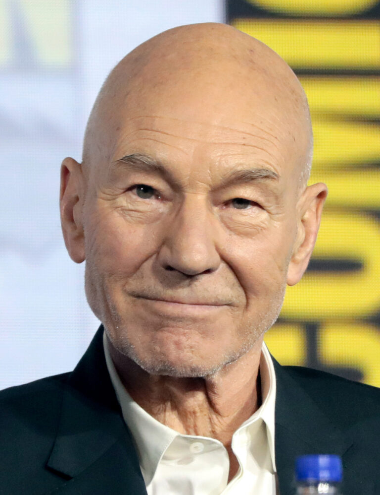 Portrait of Patrick Stewart.