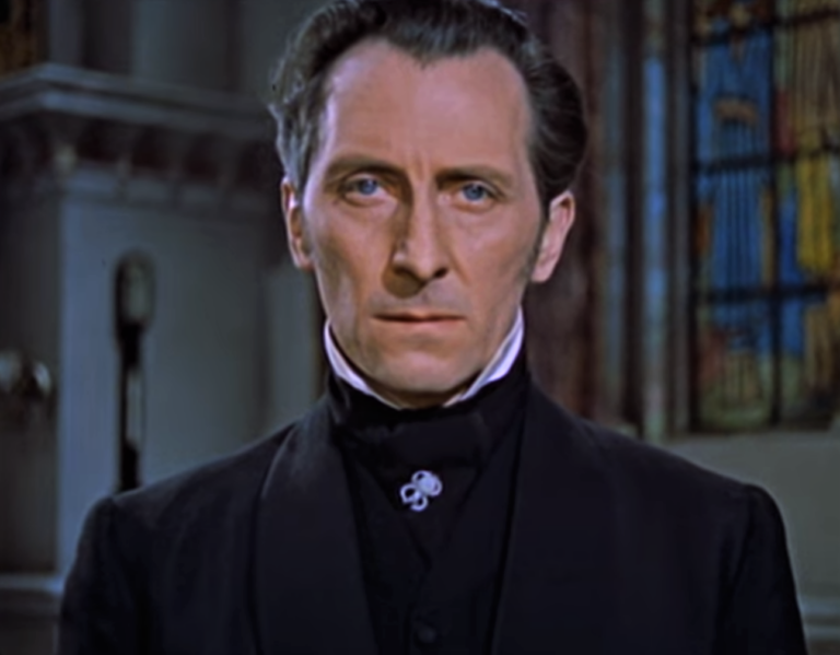 Portrait of Peter Cushing.