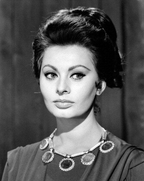 Portrait of Sophia Loren.