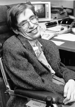 Portrait of Stephen Hawking.